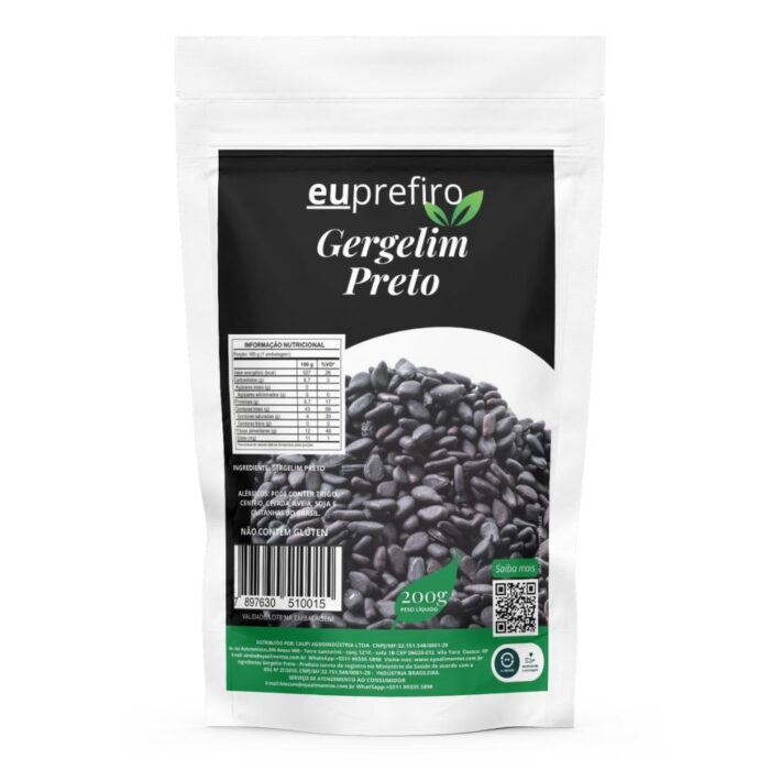 Gergelim Preto 200g - Euprefiro: Alimento saudável e versátil